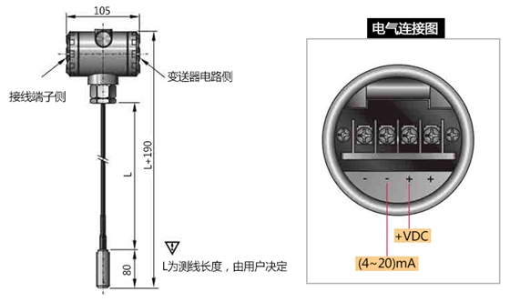 防雷击液位变送器电器链接